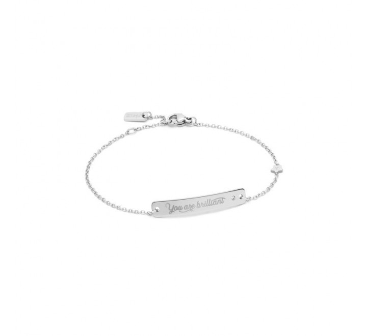 PULSERA MR WONDERFUL WJ30008 ACERO "YOU ARE BRILLIANT"