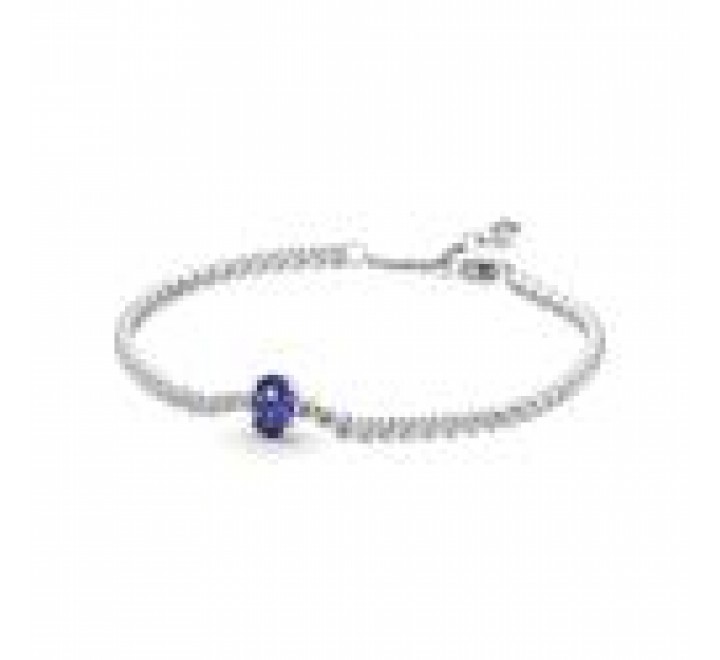 PULSERA PANDORA PLATA CIRCONITAS Y AZUL 590039C01-20