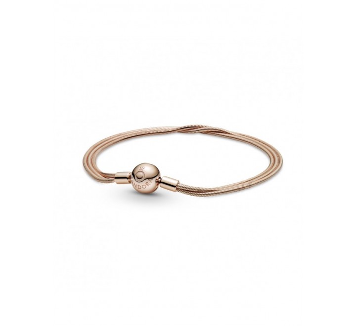 PULSERA PANDORA 589338C00-18 PLATA ROSADA MULTIHILO