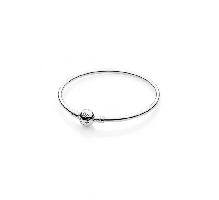 PULSERA PANDORA PLATA RIGIDA BROCHE BOLA LISO 590713-19