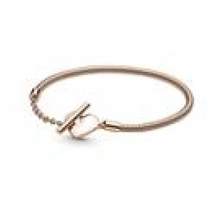 PULSERA PANDORA PLATA ROSADA CIERRE EN T 589285C00-18