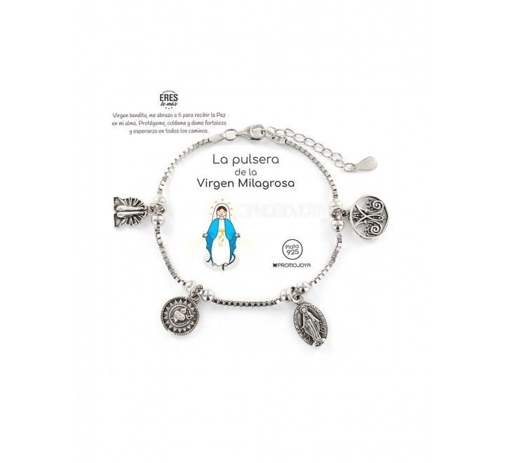 PULSERA VIRGEN MILAGROSA DE PLATA 9109315