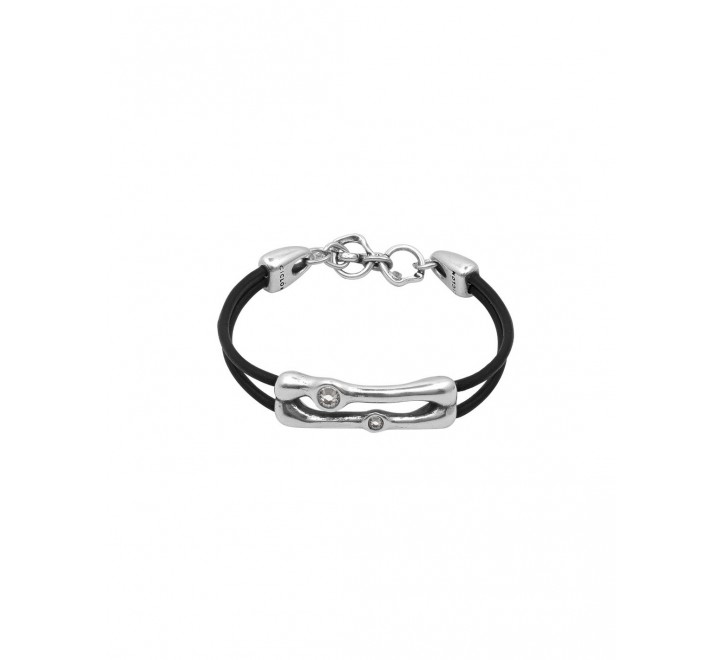 PULSERA CICLON CUERO MARRON MOTIVO ZAMAK 223103-04-0