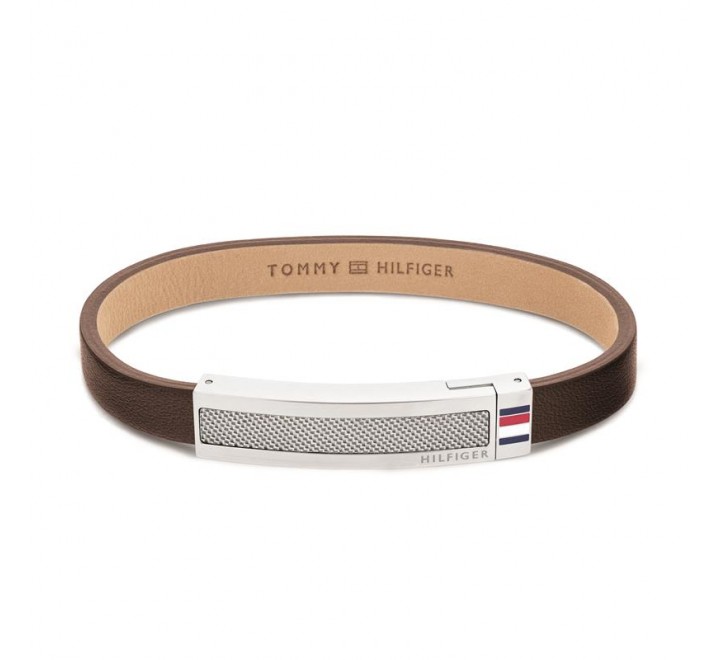 PULSERA TOMMY HILFIGER CUERO MARRON ACERO CENTRAL 2790397