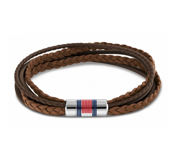 PULSERA TOMMY HILFIGER MULTICUERO MARRON Y ACERO 2790425