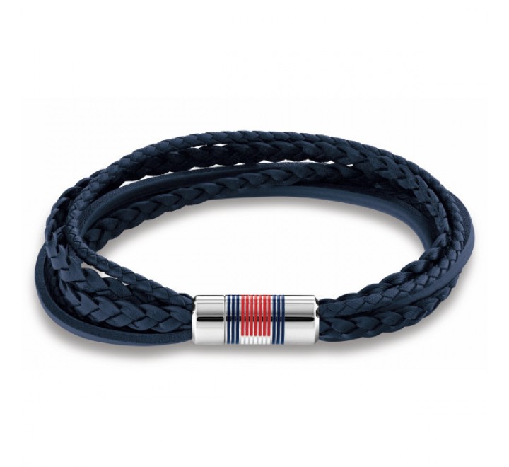 PULSERA TOMMY HILFIGER MULTICUERO AZUL Y ACERO 2790427