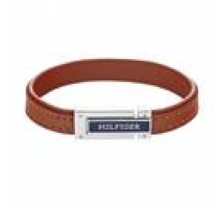 PULSERA TOMMY HILFIGER ACERO Y PIEL MARRON 2790560