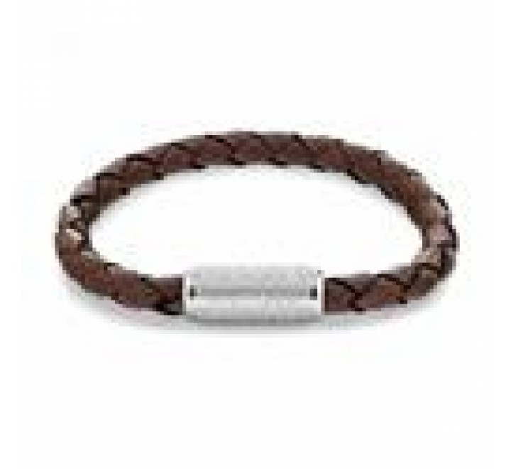 PULSERA TOMMY HILFIGER CUERO MARRON TRENZADO 2790482