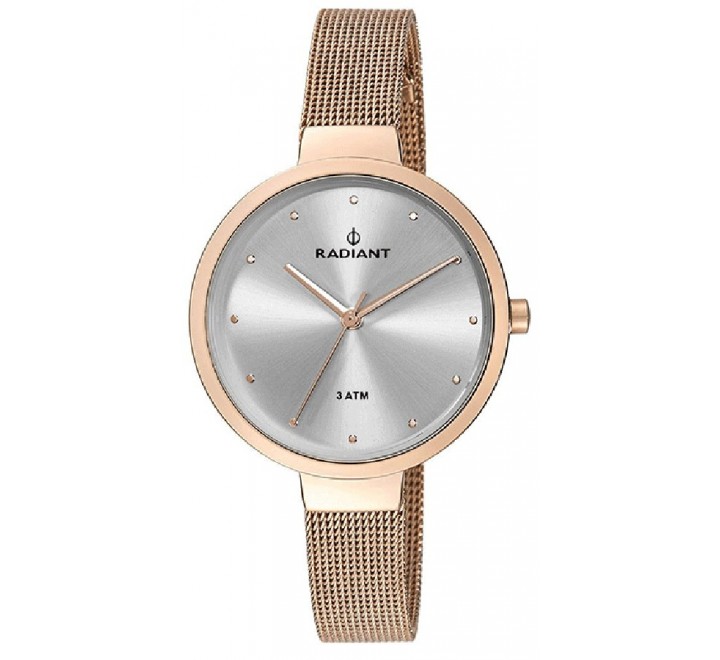 RELOJ RADIANT RA416203 ESTERILLA ACERO ROSADO CAJA ROSADA