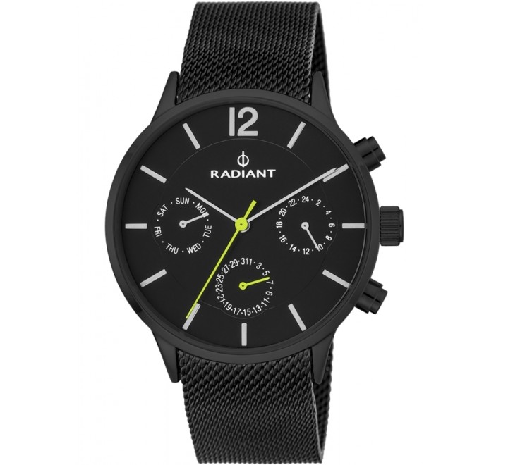 RELOJ RADIANT RA418703 ESTERILLA ACERO NEGRO CAJA NEGRA