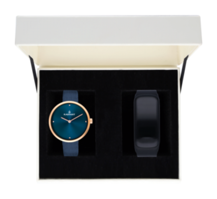 RELOJ RADIANT RA463205T ESTERILLA AZUL CAJA ROSADA 30MM