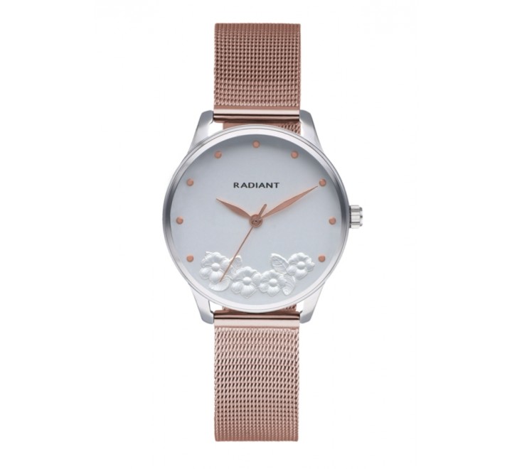 RELOJ RADIANT RA548603 ESTERILLA ROSADO CAJA ACERO 36MM