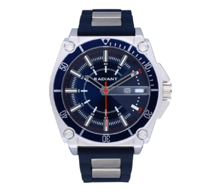 RELOJ RADIANT RA552602 CORREA SILICONA AZUL CAJA ACERO