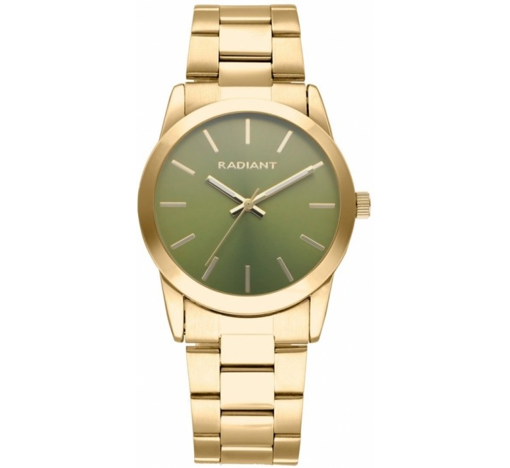 RELOJ RADIANT ACERO DORADO ESFERA VERDE DE 36MM RA594205