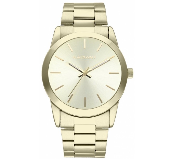 RELOJ RADIANT CAJA 42MM ACERO DORADO ESFERA DORADA RA605204