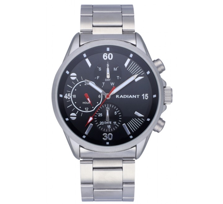 RELOJ RADIANT ACERO CAJA 44MM ESFERA NEGRA RA571701