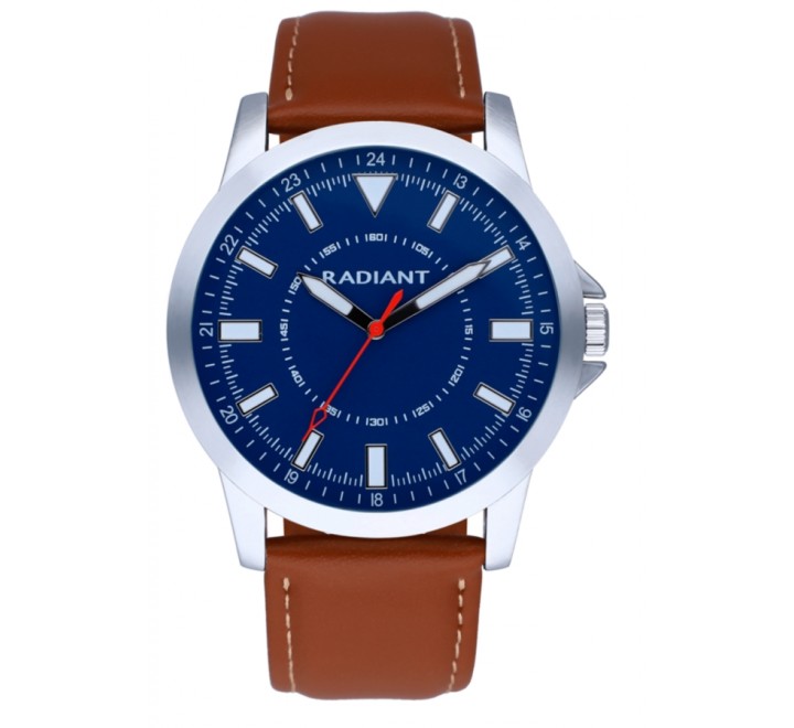 RELOJ RADIANT CORREA PIEL MARRON CAJA 46MM RA575602