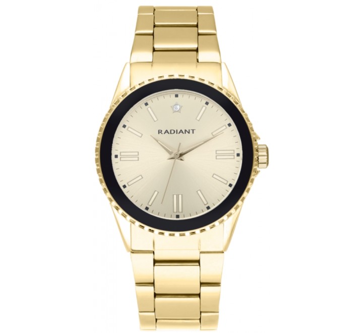 RELOJ RADIANT CAJA 38MM Y ARMIS ACERO DORADO RA592204