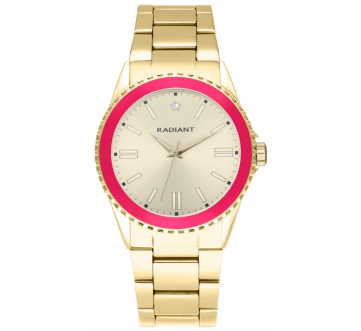 RELOJ RADIANT CAJA 38MM Y ARMIS ACERO DORADO RA592206