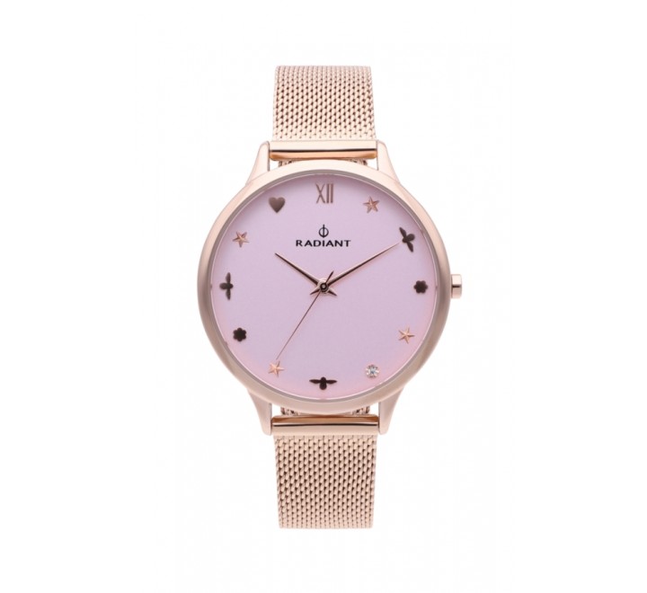RELOJ RADIANT MALLA ROSADA CAJA 38MM RA489602
