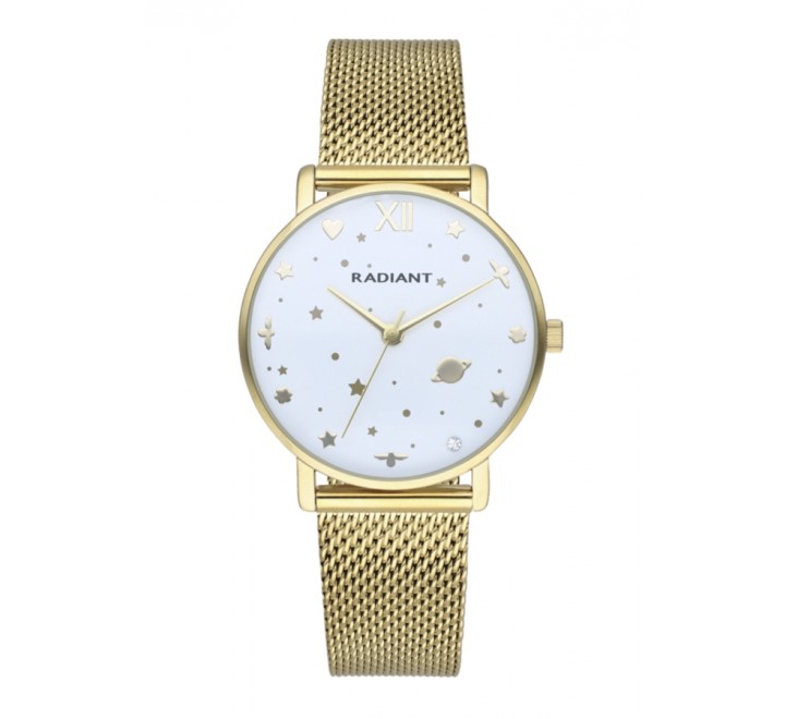 RELOJ RADIANT CAJA 36MM ACERO DORADO ESFERA BLANCA RA545202
