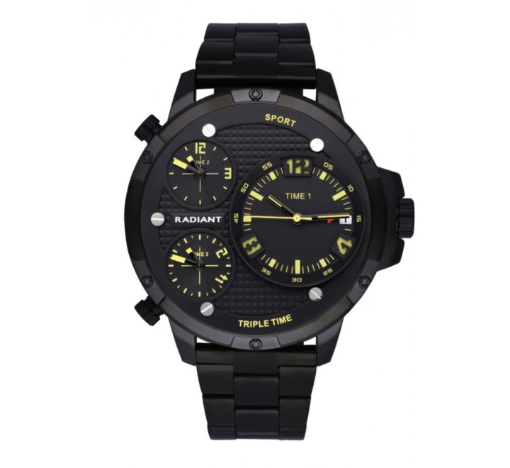 RELOJ RADIANT ACERO NEGRO CAJA 51MM ESFERA NEGRA RA551603