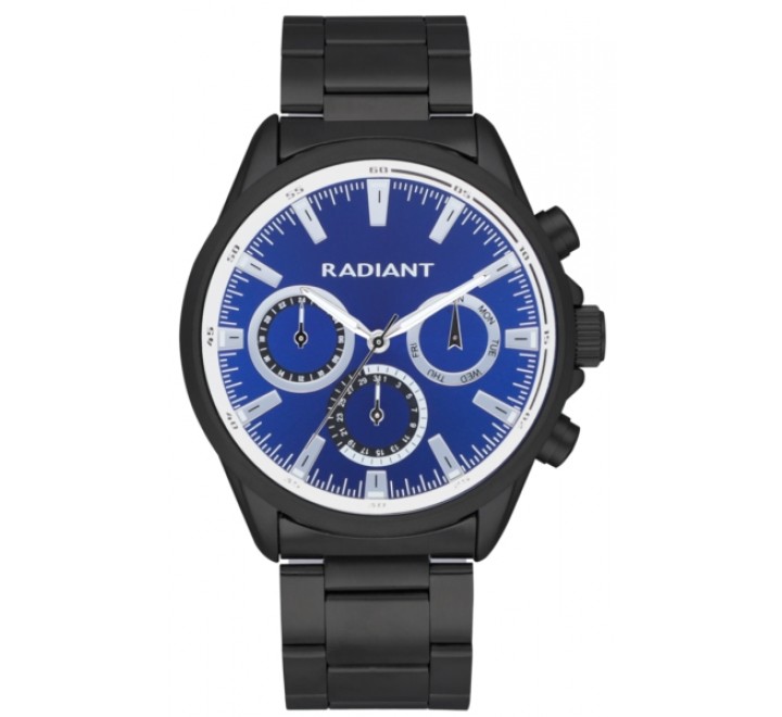 RELOJ RADIANT CAJA 44MM ACERO NEGRO ESFERA AZUL RA589703