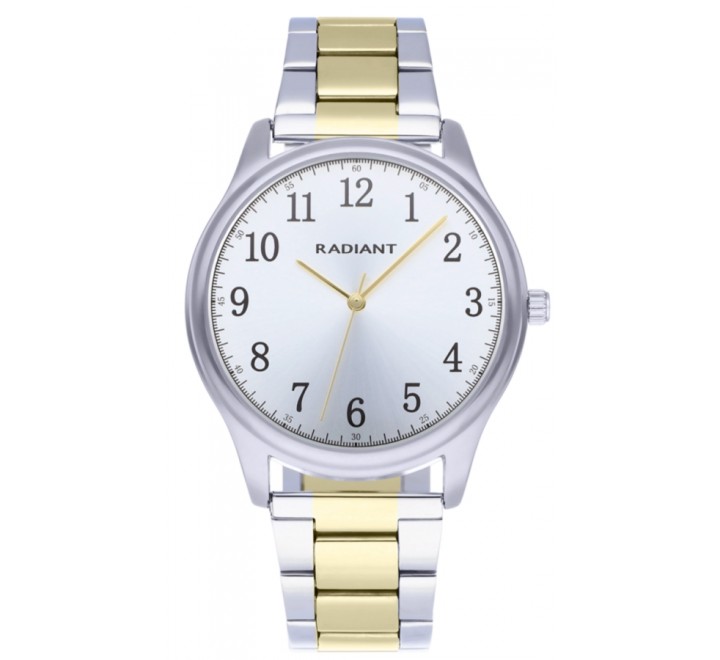 RELOJ RADIANT ACERO BICOLOR CAJA 40MM ESFERA PLATA RA574205