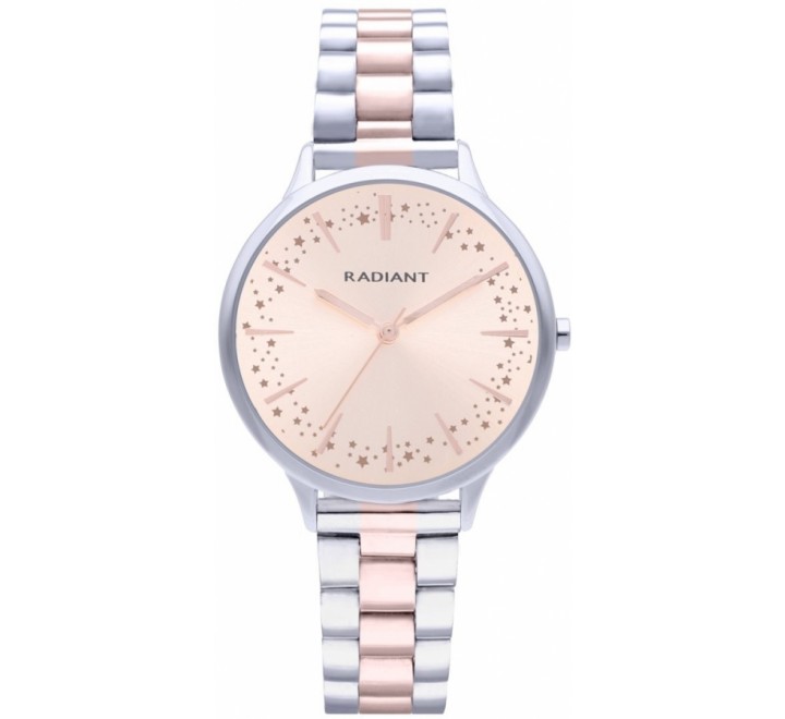RELOJ RADIANT ACERO BICOLOR ROSADO ESFERA 38MM RA598203