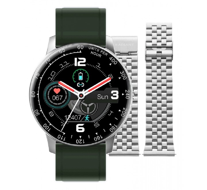 RELOJ RADIANT RAS20404 SMART SILICONA VERDE ARMIS ACERO 44MM