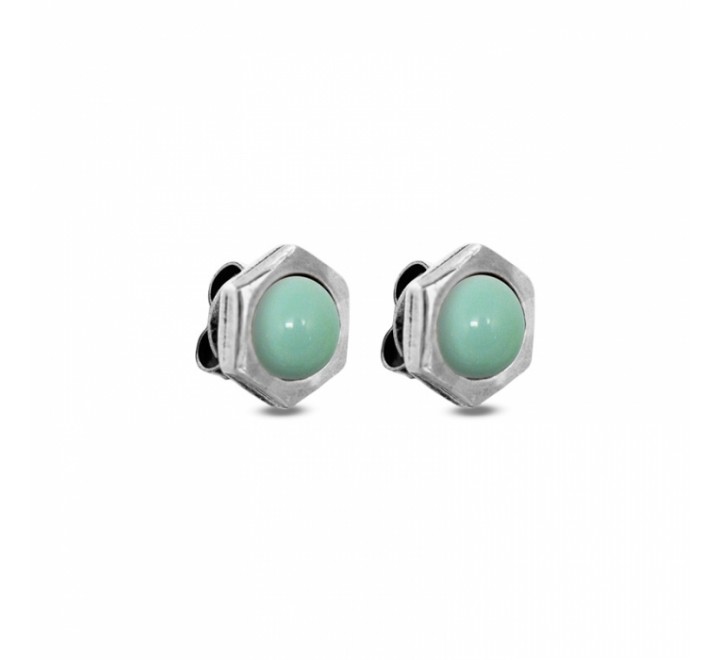 PENDIENTES CICLON TURQUESA OPACO 201602-51