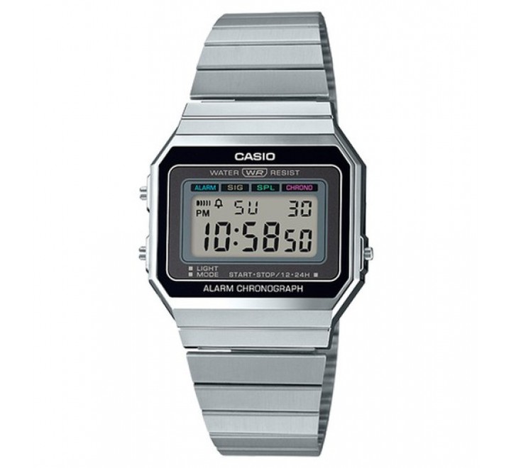 RELOJ CASIO ICONIC DIGITAL CAJA Y ARMIS ACERO A700WE-1AEF