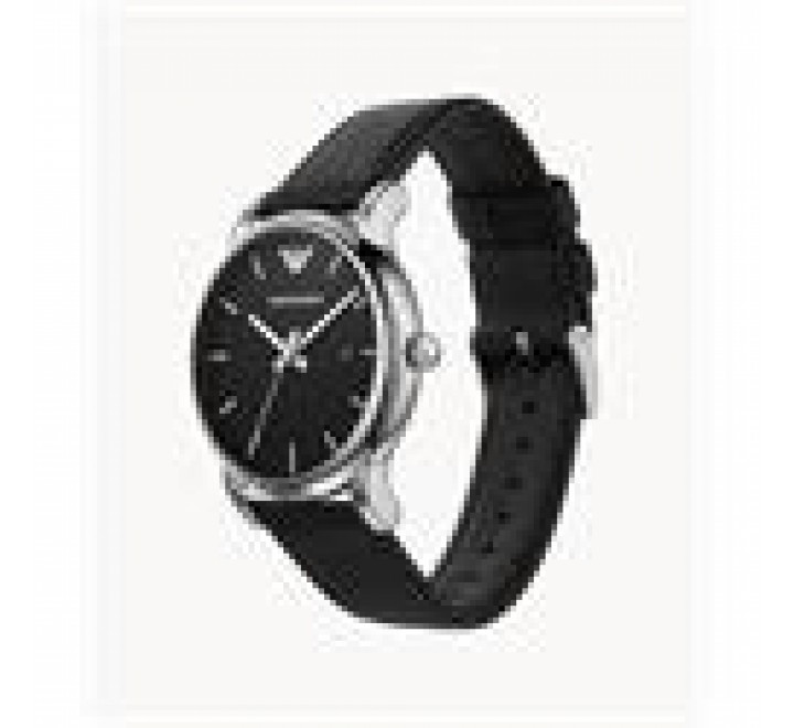 RELOJ EMPORIO ARMANI CAJA ACERO CORREA PIEL NEGRA AR11530