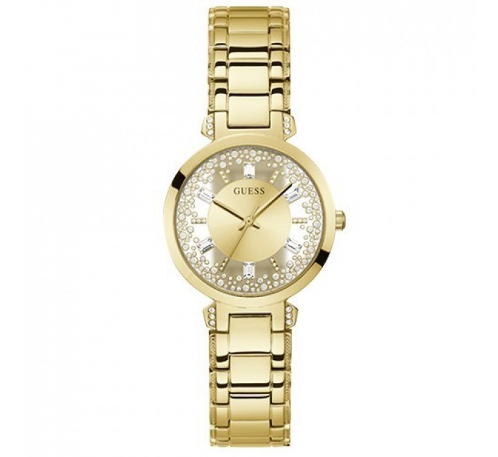 RELOJ GUESS ACERO DORADO ESFERA EN CIRCONITAS GW0470L2