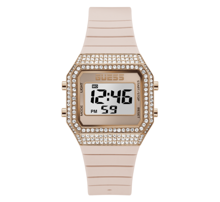 RELOJ GUESS DIGITAL SILICONA NUDE Y CIRCONITAS GW0430L3