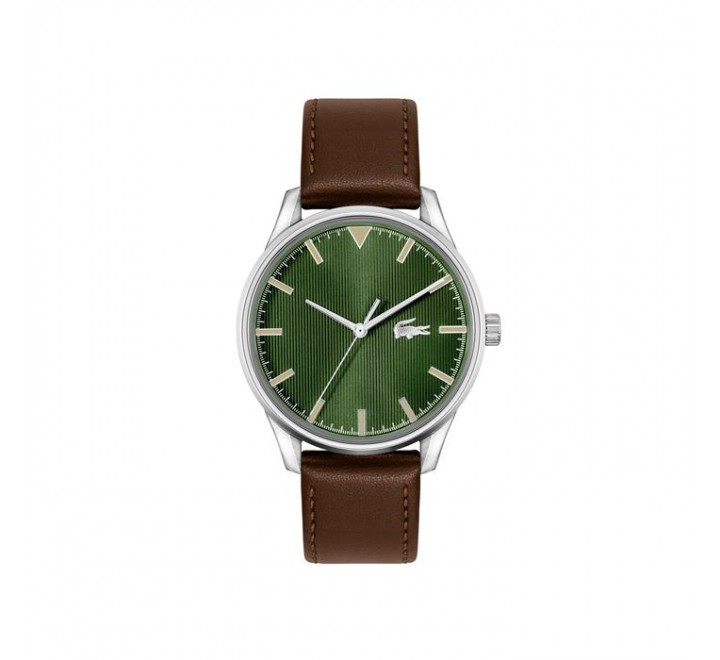 RELOJ LACOSTE CAJA 42MM ESFERA VERDE CORREA MARRON 2011230