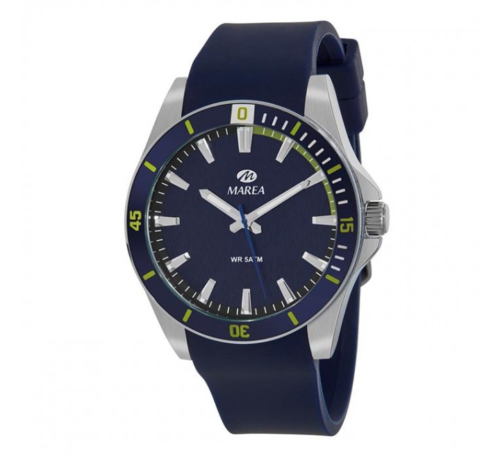 RELOJ MAREA CAJA ACERO CORREA SILICONA AZUL B35351/3
