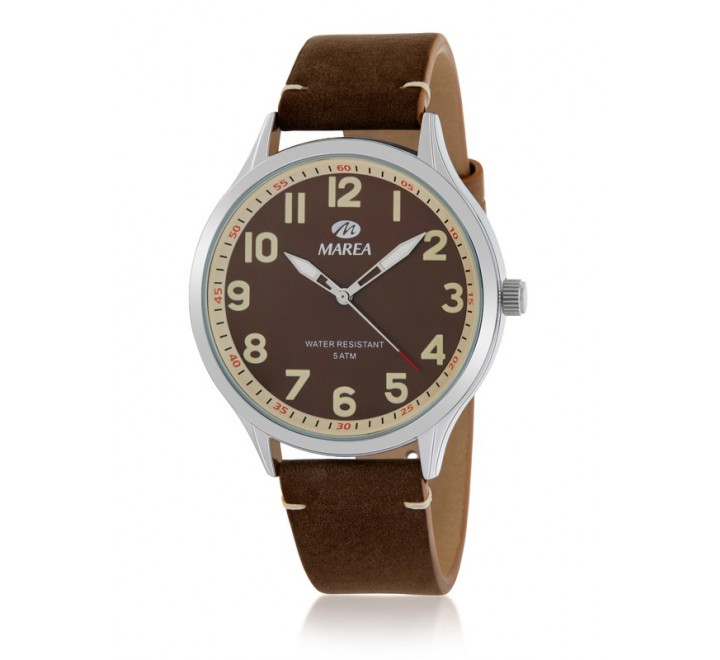 RELOJ MAREA CORREA PIEL MARRON CAJA REDONDA B41313/3