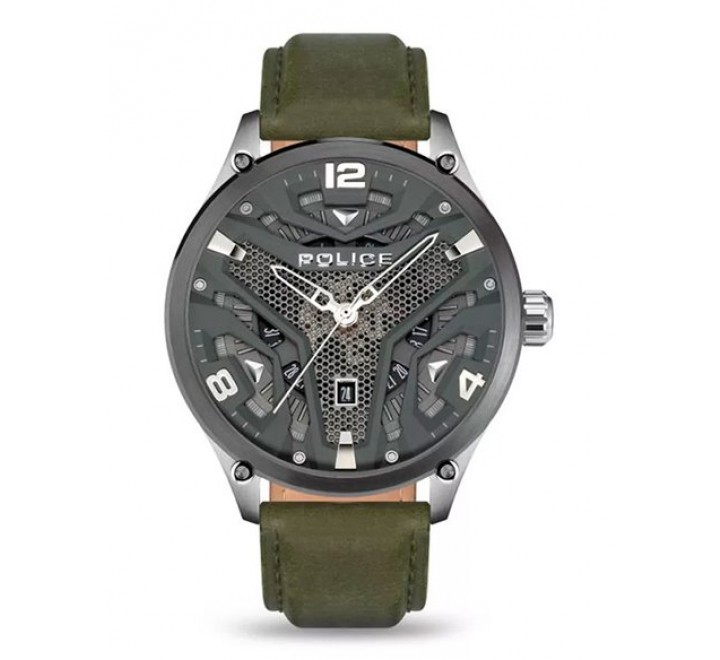 RELOJ POLICE CORREA VERDE ESFERA GRIS PEWJB2203042