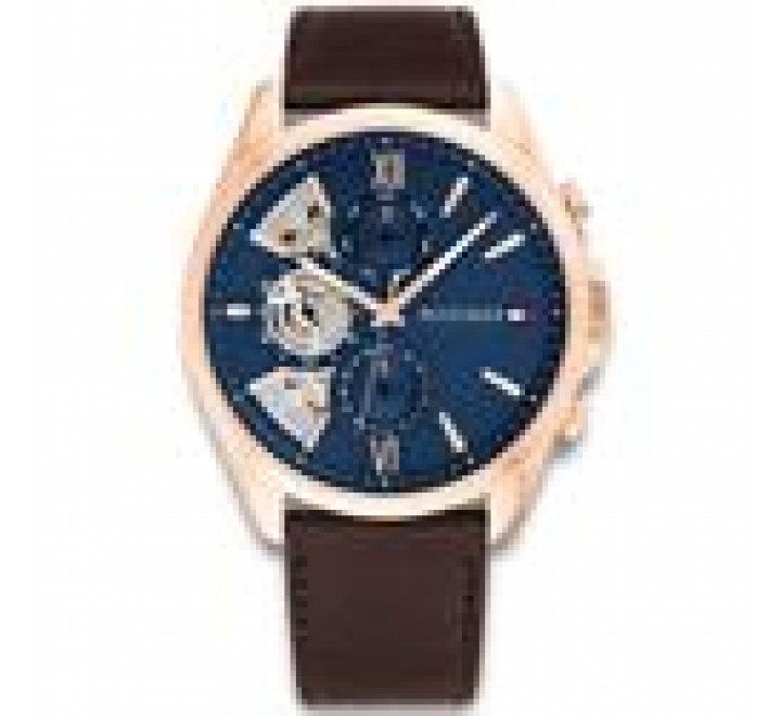 RELOJ TOMMY HILFIGER CRONO PIEL NEGRO IP ACERO 1710644