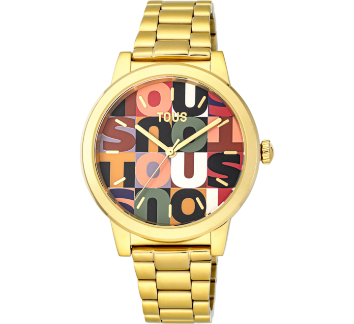 Reloj Tous Mimic de acero Ip dorado para mujer 200351011