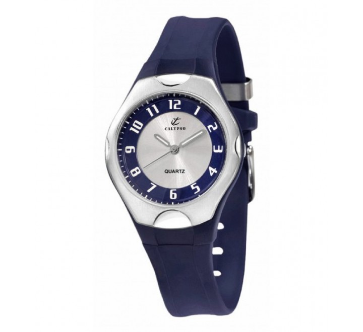 RELOJ CALYPSO K5162/4 ACERO Y CAUCHO AZUL SUMERGIBLE