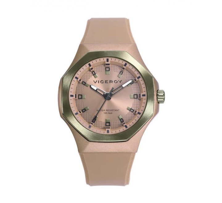 RELOJ VICEROY ALUMINIO CAQUI Y ACERO IP VERDE 401391-47