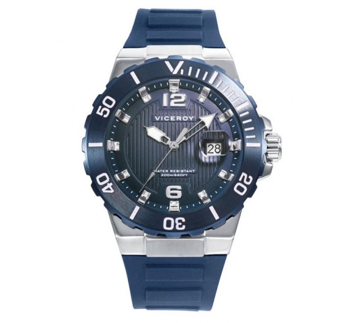 RELOJ VICEROY ACERO IP AZUL SILICONA 45001-35