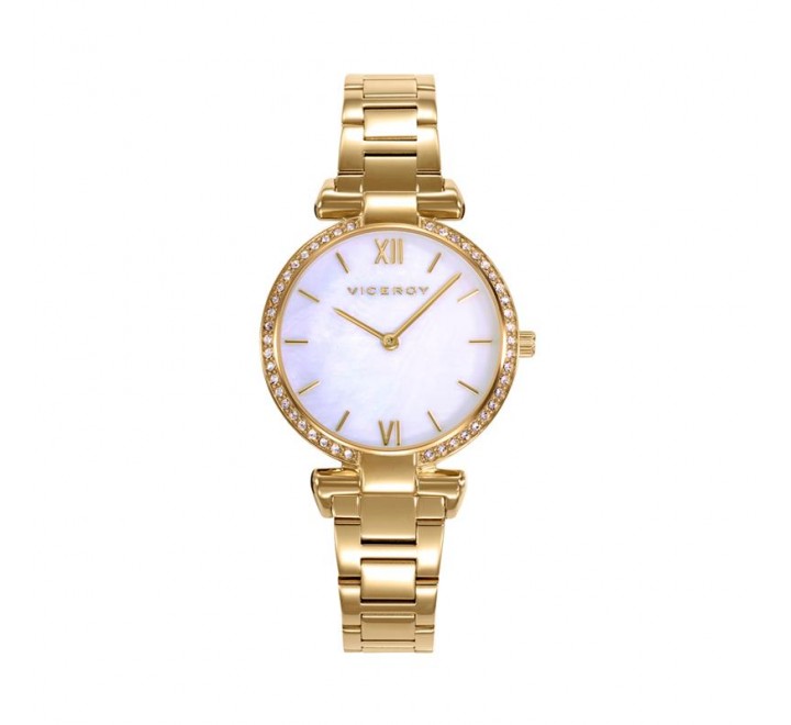 RELOJ VICEROY ACERO IP DORADO ESF BLANCA 42446-03