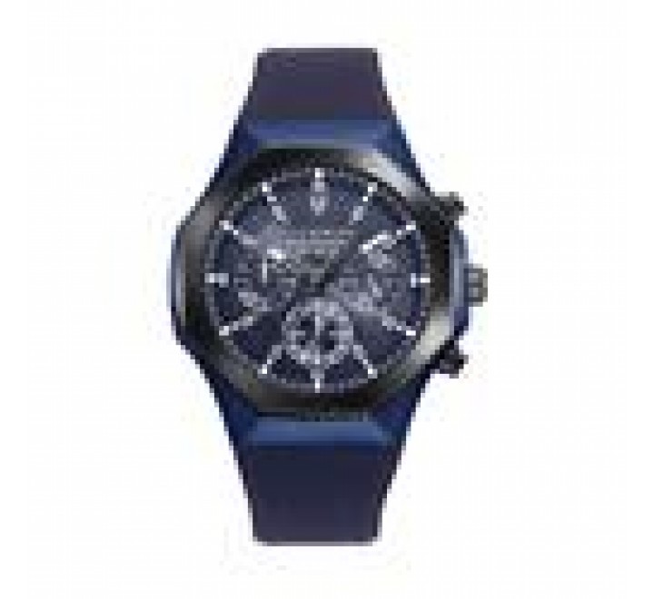 RELOJ CRONO ALUMINIO AZUL Y  ACERO IP NEGRO 401393-37