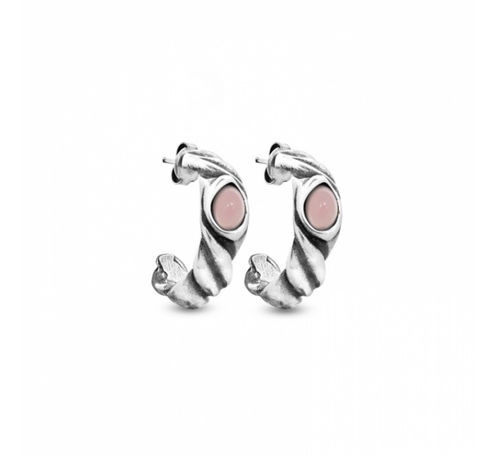PENDIENTES CICLON SARI ROSA PASTEL 201609-38