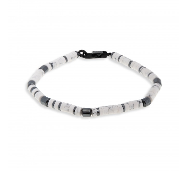 PULSERA LUXENTER RUTENIO NEGRO Y BLANCO SBBX236527M
