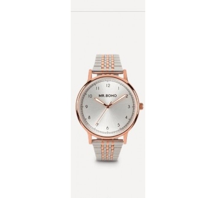 RELOJ MR BOHO 00728960 36 MM ACERO Y ROSADO