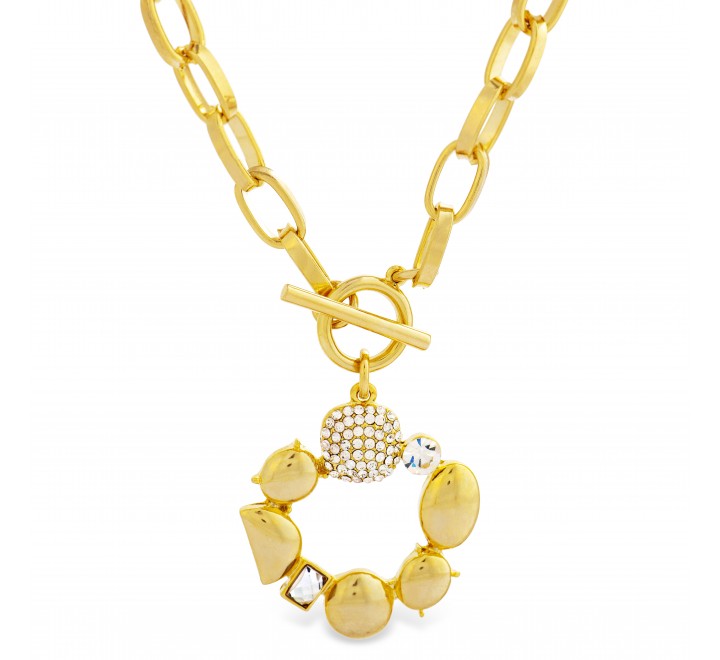 COLLAR METAL CHAPADO LARGO IDAN SGNW30300 LUXENTER